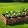 Easy Install Snap-in Garden Landscape Edging Flexible Angle Adjustable Stone Look Yard Border Fence for Garden Lawn Path Flower Bed