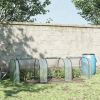 9.7' L x 3' W x 2.5' H Portable Tunneled Greenhouse with 3 Zippered Doors