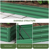 2 Pack 6ftx3ft Outdoor Raised Garden Bed Kit,Large Galvanized Metal Patio Planter Box with Safety Rubber & Gloves, for Vegetables Flowers