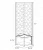 Natural Wooden Raised Garden Bed Planter with Trellis for Vine Climbing Vegetables Herbs And Flowers Growing