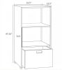 Waterproof PE Plastic Rattan Valet Pool Towel Rack with 2 Shelves And 1 Basket Drawer Gray Wicker Storage Organizer