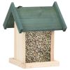 Bird Feeder Green, Natural Wood Firwood, PVC Medium Portable