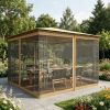 Replacement Mesh Sidewall Netting for 10' x 10' Gazebos and Canopy Tents with Zippers, (Sidewall Only) Beige