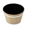 Plant Pots, 4 Pack 11.81 inch Whiskey Barrel Planters with Drainage Holes