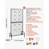 2-Pack Grid Wall Panel Display Rack, Triangular Stable Base Floor-Standing Grid Wall Panel Display Rack, for Arts and Crafts Display
