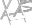 White Wooden Rocking Chair Set with Curved Armrests High Back Slatted Top Table Outdoor Rocker Set for Garden Patio