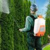 Battery Powered Backpack Sprayer, 0-90 PSI Adjustable Pressure, 4 Gallon Tank, Back Pack Sprayer with 8 Nozzles and 2 Wands, 12V 8Ah Battery