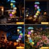 Solar Wind Chime, Color Changing Hydrangea Ball Wind Chimes LED Decorative Mobile Waterproof Outdoor Solar Lights Gifts for Mom Grandma, Garden, Patio