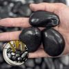 20lbs Black Pebbles for Plants, 2-3 Inch High Polished Natural Large River Rocks for Landscaping