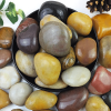 20lbs Black Pebbles for Plants, 2-3 Inch High Polished Natural Large River Rocks for Landscaping