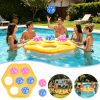 1Pc Inflatable Tic-Tac-Toe Pool Game Set with 7 Balls Summer Water Toy Portable Inflatable Game for Pool Beach Backyard