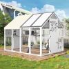 Extra Large Catio Outdoor Cat Enclosure, Walk-in Outdoor Pet House for Multiple Cats, Catio Cat Run Cage with Bridges, PVC Roof, Weatherproof Cover