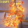 3 Strands Artificial Vines Fall Ivy Garland 74" Fake Vine with Silk Leaves Faux Hanging Plants Greenery Decoration for Outdoors Wedding Party Indoor B