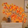 3 Strands Artificial Vines Fall Ivy Garland 74" Fake Vine with Silk Leaves Faux Hanging Plants Greenery Decoration for Outdoors Wedding Party Indoor B