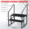 Hot Tub Steps Outdoor, RV Steps with Handrail, Portable RV Stairs 2/3/4/5 Step, Heavy Duty Truck Camper Steps Ladders for Travel Trailers, 5th Wheel