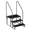 Hot Tub Steps Outdoor, RV Steps with Handrail, Portable RV Stairs 2/3/4/5 Step, Heavy Duty Truck Camper Steps Ladders for Travel Trailers, 5th Wheel