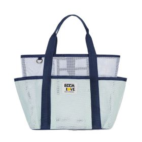 Summer Pool Beach Tote Bag Quick Dry Mesh Organizer Handbag (Color: Green)