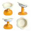 Adjustable Elevated Cat Bowl with Tilted Angle, Whisker-Friendly Raised Pet Feeding Bowl for Cats & Small Dogs, Neck Protection Anti-Slip Feeder