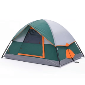 4 Person Waterproof Camping Tent with Rainfly, Easy Setup Dome Tent with Mesh Windows & Skylights, Lightweight Portable Tent for Outdoor Camping (title: default title)