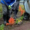46.06in Adjustable Garden Hoe Handheld Stirrup Hula Hoe Scuffle Loop Hoe Gardening Weeder Cultivator Weeding Rake for Weeding/Loosening Soil