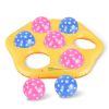 1Pc Inflatable Tic-Tac-Toe Pool Game Set with 7 Balls Summer Water Toy Portable Inflatable Game for Pool Beach Backyard