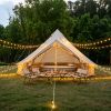 13.1FT Oxford Bell Tent for Family Camping Spacious Yurt Tent with Stove Jack, 4 Season Glamping Shelter, Waterproof Oxford Hot Tent for 4-8 People
