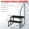 Hot Tub Steps Outdoor, RV Steps with Handrail, Portable RV Stairs 2/3/4/5 Step, Heavy Duty Truck Camper Steps Ladders for Travel Trailers, 5th Wheel