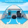 each Tent Sun Shelter for 3/4/6/8/10 Person with UPF 50+ UV Protection, Lightweight & Easy Setup Beach Shade Canopy