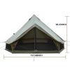 13.1FT Oxford Bell Tent for Family Camping Spacious Yurt Tent with Stove Jack, 4 Season Glamping Shelter, Waterproof Oxford Hot Tent for 4-8 People