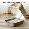 Hooded Cat Litter Box with Handle, Enclosed Kitty Toilet with Anti-Splashing Front Door, Includes Litter Scoop & Deodorizer