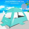 each Tent Sun Shelter for 3/4/6/8/10 Person with UPF 50+ UV Protection, Lightweight & Easy Setup Beach Shade Canopy