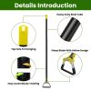 46.06in Adjustable Garden Hoe Handheld Stirrup Hula Hoe Scuffle Loop Hoe Gardening Weeder Cultivator Weeding Rake for Weeding/Loosening Soil