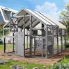 Extra Large Catio Outdoor Cat Enclosure, Walk-in Outdoor Pet House for Multiple Cats, Catio Cat Run Cage with Bridges, PVC Roof, Weatherproof Cover