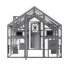 Extra Large Catio Outdoor Cat Enclosure, Walk-in Outdoor Pet House for Multiple Cats, Catio Cat Run Cage with Bridges, PVC Roof, Weatherproof Cover