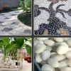 20lbs Black Pebbles for Plants, 2-3 Inch High Polished Natural Large River Rocks for Landscaping