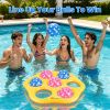 1Pc Inflatable Tic-Tac-Toe Pool Game Set with 7 Balls Summer Water Toy Portable Inflatable Game for Pool Beach Backyard