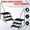 Hot Tub Steps Outdoor, RV Steps with Handrail, Portable RV Stairs 2/3/4/5 Step, Heavy Duty Truck Camper Steps Ladders for Travel Trailers, 5th Wheel