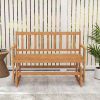 52 Inch All-Weather HDPE Outdoor Bench with Backrest and Armrests