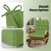 High Back Chair Cushions Set of 2, Waterproof Outdoor Rocking Chair Cushion with Ties, Rocking Chair Cushion for Outdoor Patio, Garden Porch