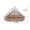 13.1FT Oxford Bell Tent for Family Camping Spacious Yurt Tent with Stove Jack, 4 Season Glamping Shelter, Waterproof Oxford Hot Tent for 4-8 People