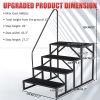 Hot Tub Steps Outdoor, RV Steps with Handrail, Portable RV Stairs 2/3/4/5 Step, Heavy Duty Truck Camper Steps Ladders for Travel Trailers, 5th Wheel