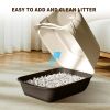 Hooded Cat Litter Box with Handle, Enclosed Kitty Toilet with Anti-Splashing Front Door, Includes Litter Scoop & Deodorizer