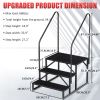 Hot Tub Steps Outdoor, RV Steps with Handrail, Portable RV Stairs 2/3/4/5 Step, Heavy Duty Truck Camper Steps Ladders for Travel Trailers, 5th Wheel
