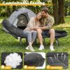 Adult Camping Cot with Built-In Headrest And Removable Mattress - 71 Inch XL Portable Folding Bed, Heavy Duty Frame for Support - Ideal for Camping