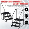 Hot Tub Steps Outdoor, RV Steps with Handrail, Portable RV Stairs 2/3/4/5 Step, Heavy Duty Truck Camper Steps Ladders for Travel Trailers, 5th Wheel