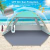 each Tent Sun Shelter for 3/4/6/8/10 Person with UPF 50+ UV Protection, Lightweight & Easy Setup Beach Shade Canopy