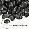 20lbs Black Pebbles for Plants, 2-3 Inch High Polished Natural Large River Rocks for Landscaping