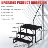 Hot Tub Steps Outdoor, RV Steps with Handrail, Portable RV Stairs 2/3/4/5 Step, Heavy Duty Truck Camper Steps Ladders for Travel Trailers, 5th Wheel